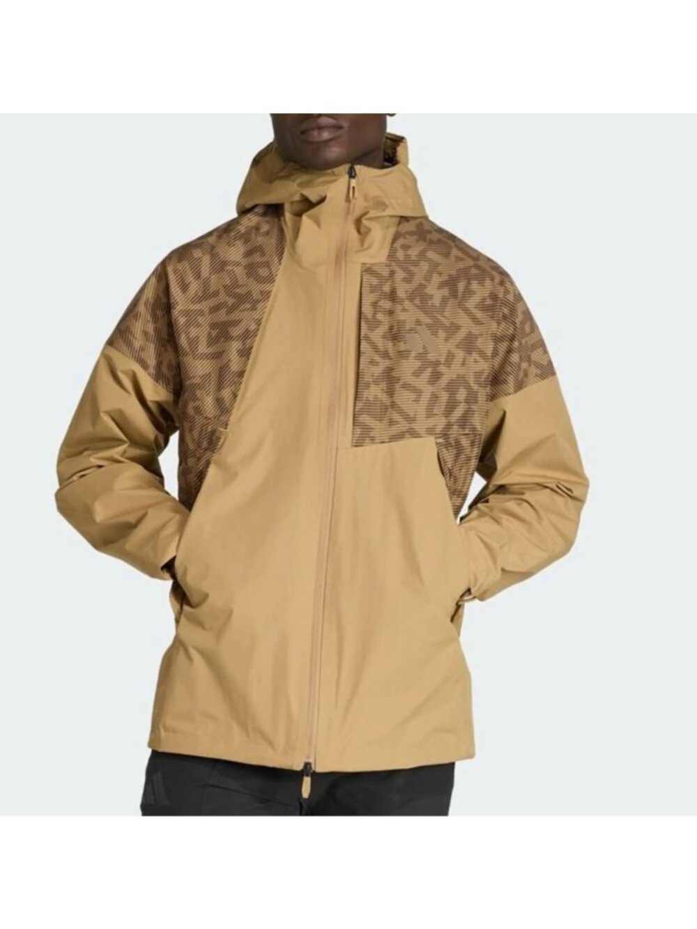 Men adidas Terrex Xperior Hybrid Primeknit Climaproof+ Jacket Brown JN3090 Sz L